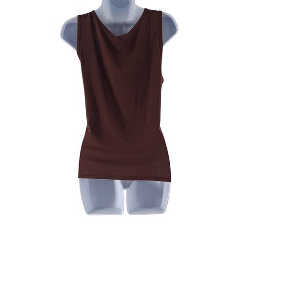 Bogari Y2K Silk blend beaded women's tank brown Hearts Size XXL whimsy feminine - Picture 3 of 8